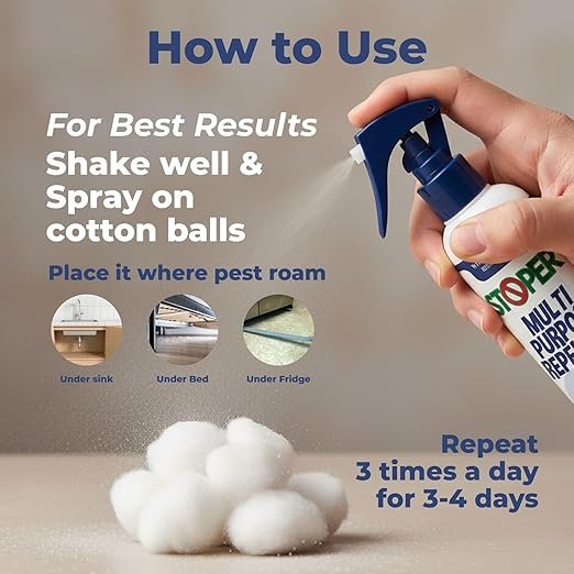 Runbug Stoper Natural Pest Repellent Spray, 100% Natural & Herbal Extract (200 ml)