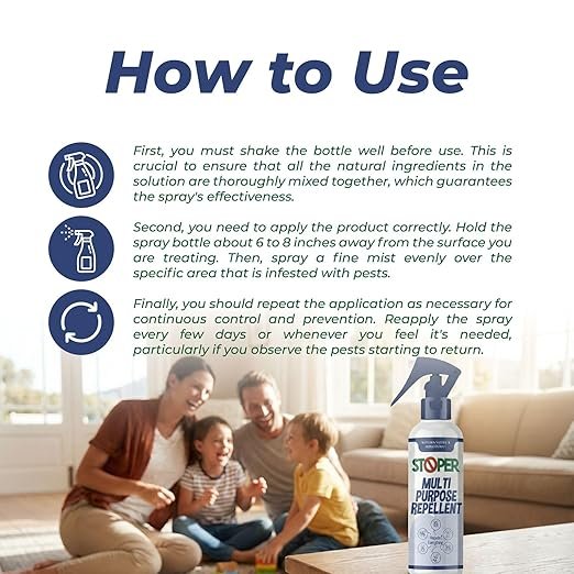 Runbug Stoper Natural Pest Repellent Spray, 100% Natural & Herbal Extract (200 ml) image 2