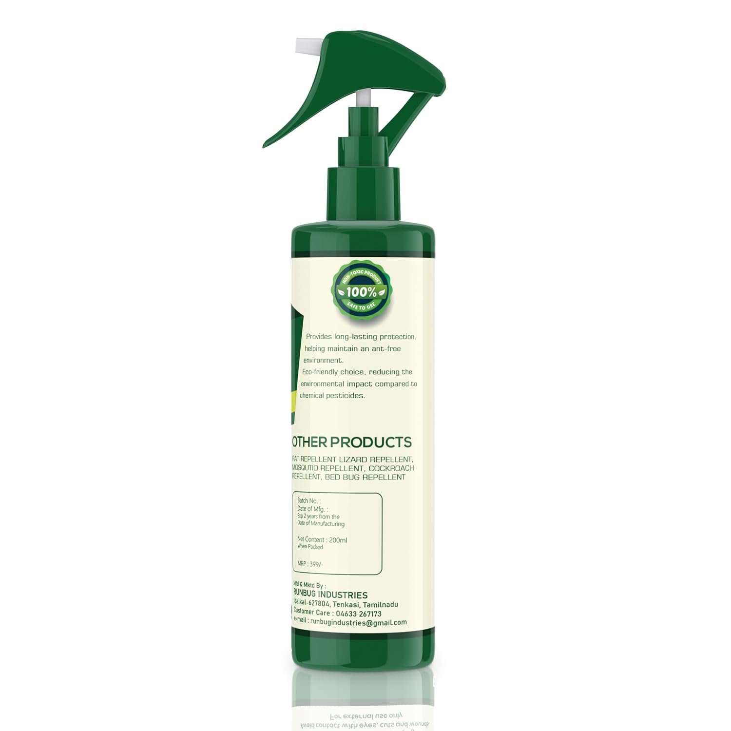 Runbug Stoper | Bed-Bug Repellent Spray| 100% Organic (Pack of 1), 200 ml image 3
